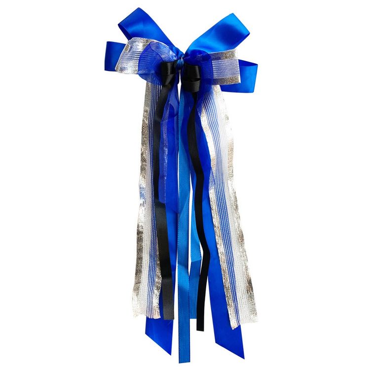 Produktbild: Nestler Schult&uuml;tenschleife blau/silber 23x50cm
