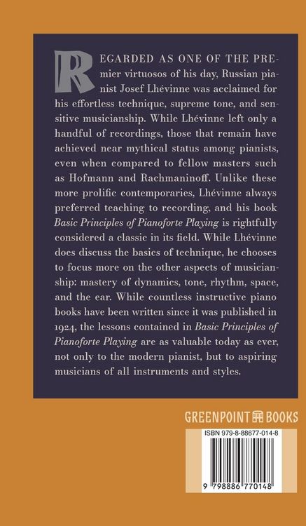 Produktbild: Basic Principles of Pianoforte Playing