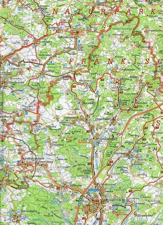 Produktbild: Frankenalb im N&uuml;rnberger Land/Radwanderkarte
