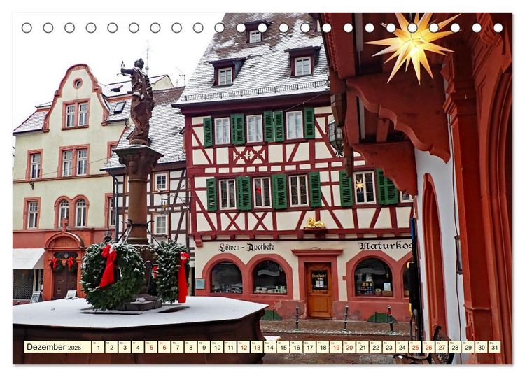 Produktbild: Weinheim im Laufe der Jahreszeiten (Tischkalender 2026 DIN A5 quer), CALVENDO Monatskalender