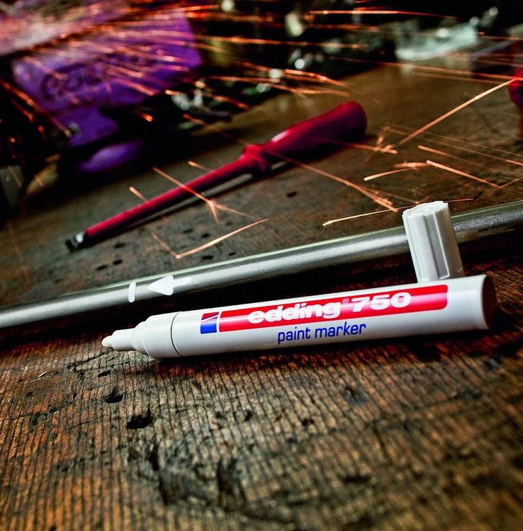 Produktbild: Edding 750 Paint Marker 4-750-1-4049 Lackmarker Wei&szlig; 2 mm, 4mm