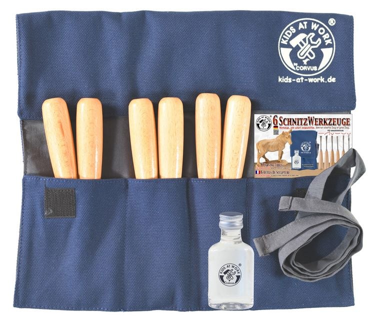 Produktbild: Schnitzwerkzeuge 6-tlg. In Rolle