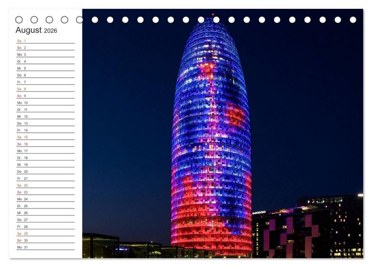 Produktbild: Metropole Barcelona (Tischkalender 2026 DIN A5 quer), CALVENDO Monatskalender