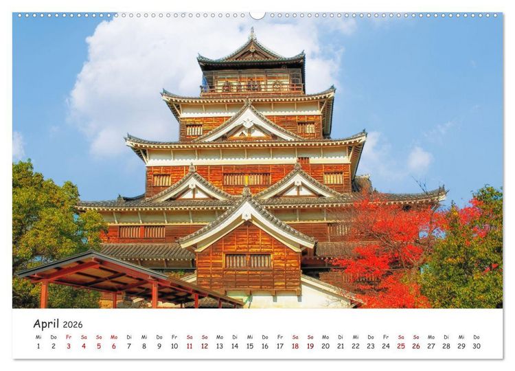 Produktbild: Unterwegs in Japan (Wandkalender 2026 DIN A2 quer), CALVENDO Monatskalender