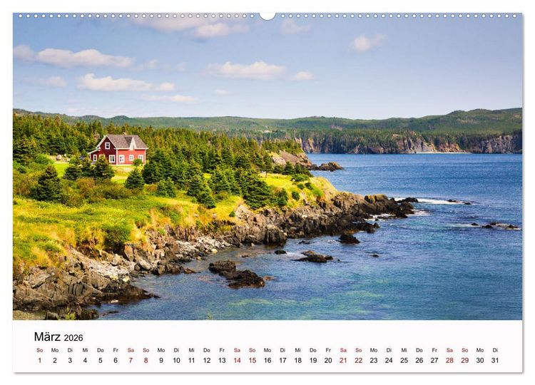 Produktbild: Neufundland - wilde Sch&ouml;nheit im Atlantik (hochwertiger Premium Wandkalender 2026 DIN A2 quer), Kunstdruck in Hochglanz