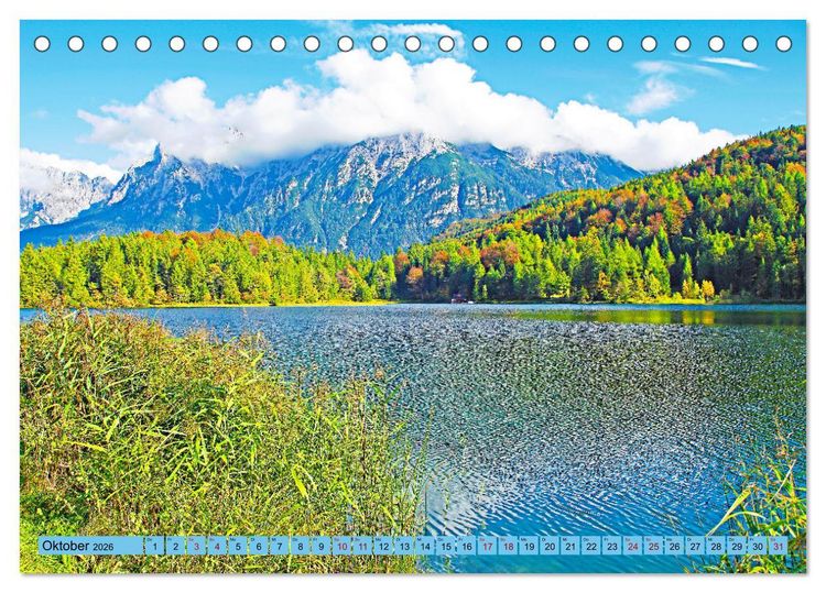 Produktbild: Rund um Mittenwald (Tischkalender 2026 DIN A5 quer), CALVENDO Monatskalender
