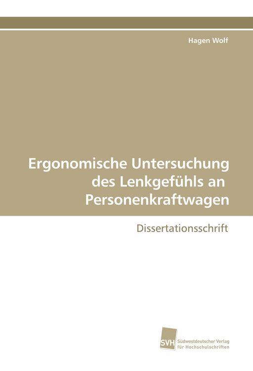 Produktbild: Ergonomische Untersuchung des Lenkgef&uuml;hls an Personenkraftwagen
