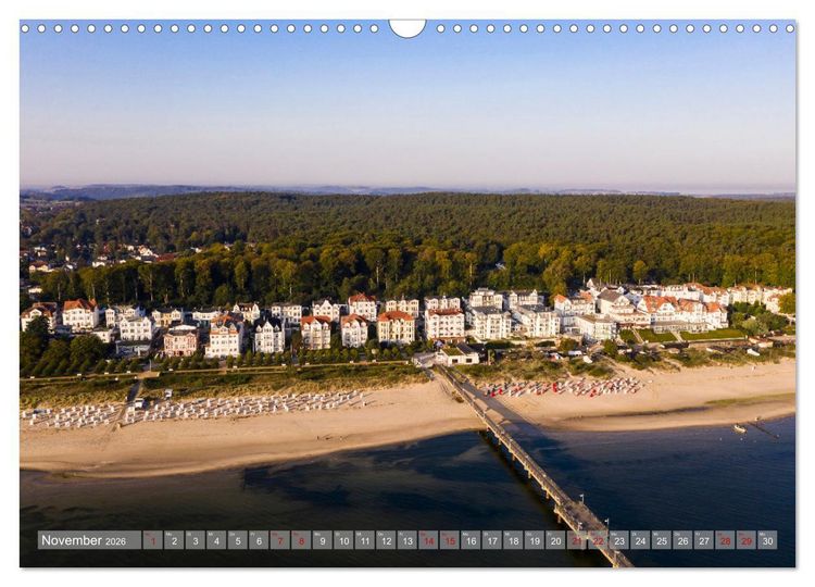 Produktbild: USEDOM Die drei Seeb&auml;der Ahlbeck - Heringsdorf - Bansin (Wandkalender 2026 DIN A3 quer), CALVENDO Monatskalender