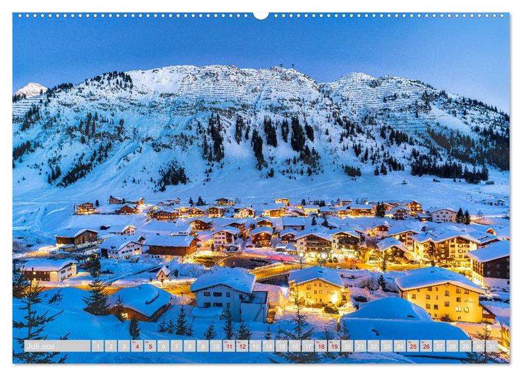 Produktbild: Arlberg - magic of winter (Wandkalender 2026 DIN A2 quer), CALVENDO Monatskalender