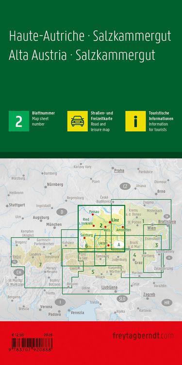 Produktbild: Freytag & berndt Stra&szlig;enkarte Ober&ouml;sterreich - Salzkammergut 1:200.000