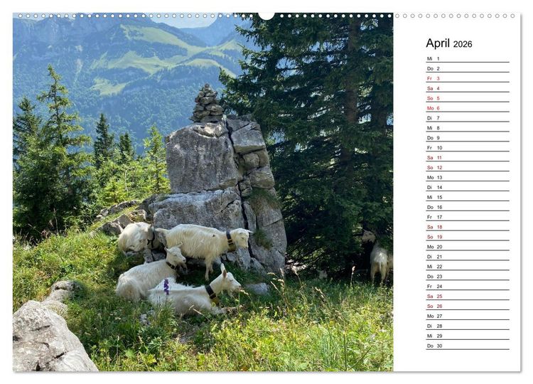 Produktbild: Alpenauszeit - Bergmomente f&uuml;rs Herz (Wandkalender 2026 DIN A2 quer), CALVENDO Monatskalender
