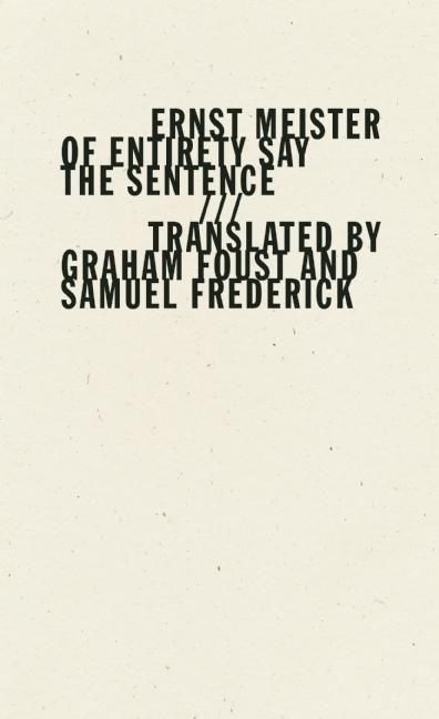 Produktbild: Of Entirety Say the Sentence