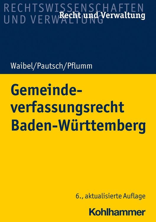 Produktbild: Gemeindeverfassungsrecht Baden-W&uuml;rttemberg