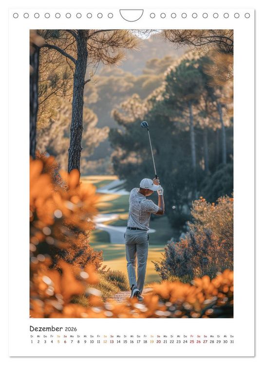 Produktbild: Schwungvolle Eleganz - Die Faszination des Golfsports (Wandkalender 2026 DIN A4 hoch), CALVENDO Monatskalender