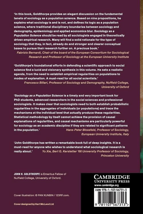 Produktbild: Sociology as a Population Science
