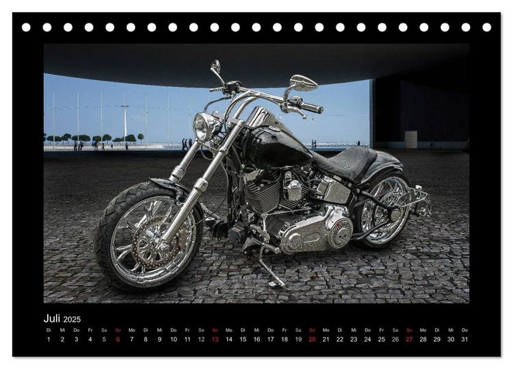 Produktbild: Motorrad-Tr&auml;ume &ndash; Chopper und Custombikes (Tischkalender 2025 DIN A5 quer), CALVENDO Monatskalender