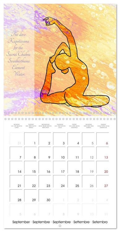 Produktbild: Powerful Chakras Yoga (Wall Calendar 2026 12 &times; 12 Inch) CALVENDO 12 Month Wall Calendar