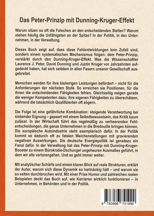 Produktbild: Das Peter-Prinzip mit Dunning-Kruger-Effekt