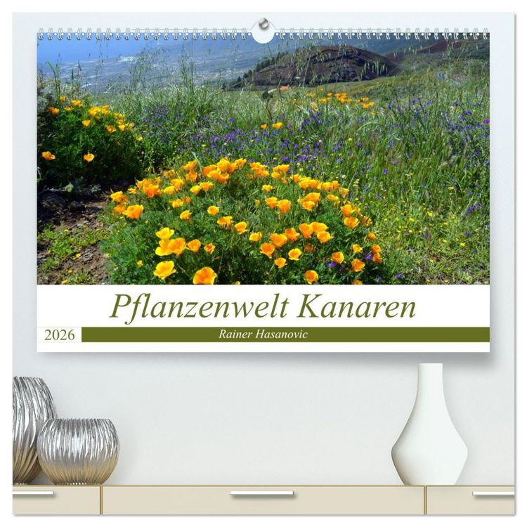 Produktbild: Pflanzenwelt Kanaren (hochwertiger Premium Wandkalender 2026 DIN A2 quer), Kunstdruck in Hochglanz