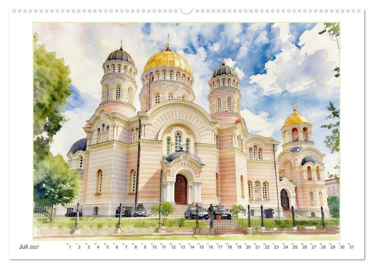 Produktbild: Hauptstadtreise durch's Baltikum (Wandkalender 2027 DIN A2 quer), CALVENDO Monatskalender