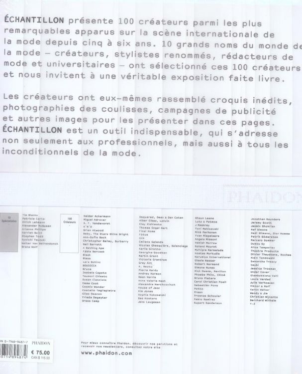 Produktbild: Echantillon: 100 cr&eacute;ateurs de mode, 10 sp&eacute;cialistes
