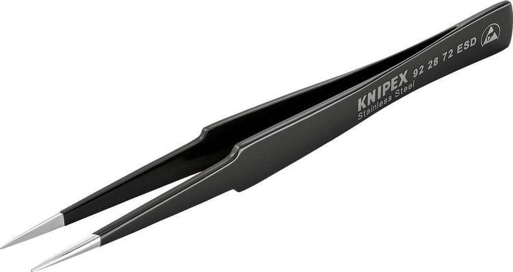 Produktbild: Knipex 92 28 72 ESD Pr&auml;zisionspinzette Super-spitz 135mm