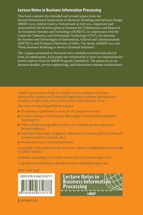 Produktbild: Business Modeling and Software Design