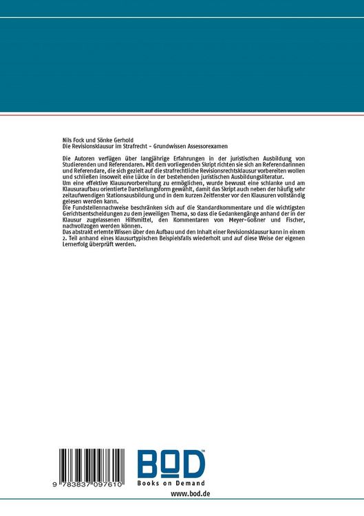 Produktbild: Die Revisionsklausur im Strafrecht