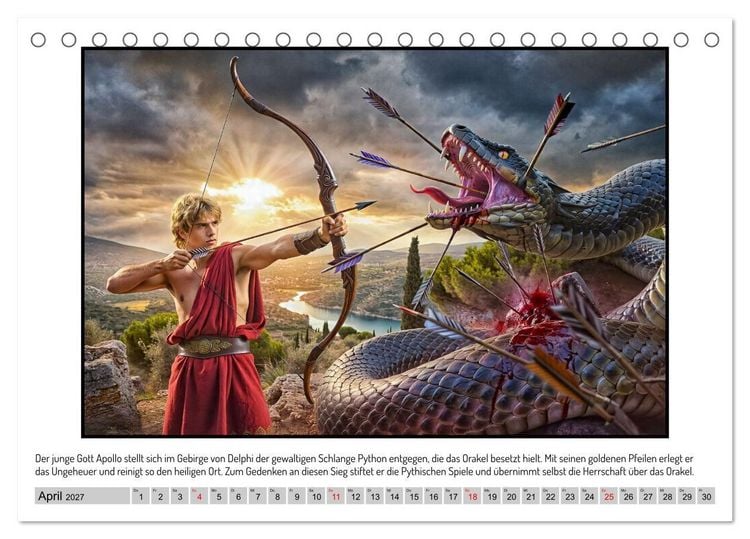 Produktbild: G&ouml;tter, Helden und Emotionen im Kinosaal (Tischkalender 2027 DIN A5 quer), CALVENDO Monatskalender