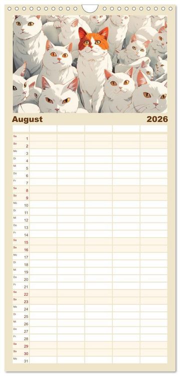 Produktbild: Familienplaner 2026 - Hervorstechen ist Trumpf mit 5 Spalten (Wandkalender, 21 x 45 cm) CALVENDO
