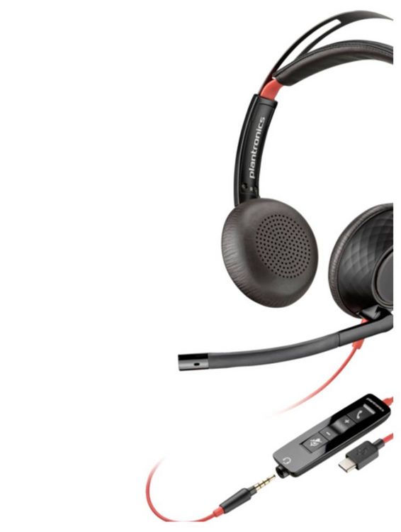Produktbild: HP Poly Headset Blackwire C5220 Stereo USB- On Ear Headset Stereo Schwarz Noise Cancelling Computer