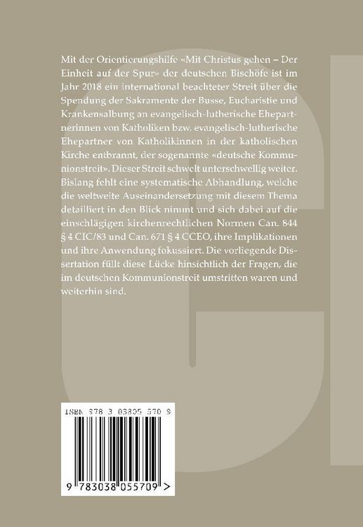Produktbild: Can. 844 &sect; 4 CIC/83 und Can. 671 &sect; 4 CCEO im Licht des Kommunionstreits der deutschen Bisch&ouml;fe