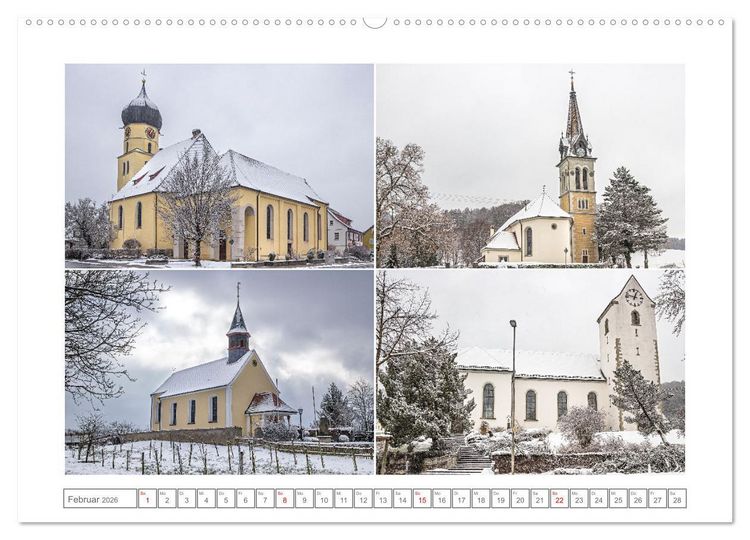Produktbild: Gottesh&auml;user am Bodensee (hochwertiger Premium Wandkalender 2026 DIN A2 quer), Kunstdruck in Hochglanz