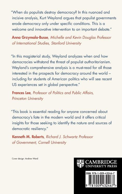 Produktbild: Democracy's Resilience to Populism's Threat