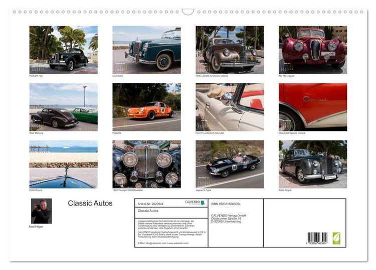 Produktbild: Classic Autos (Wandkalender 2026 DIN A2 quer), CALVENDO Monatskalender