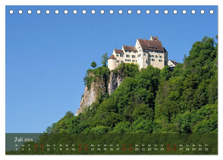 Produktbild: Festungen und Schl&ouml;sser auf der Schw&auml;bischen Alb (Tischkalender 2026 DIN A5 quer), CALVENDO Monatskalender