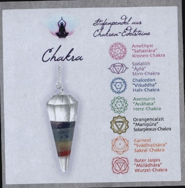 Produktbild: Chakra Pendel in Geschenkbox