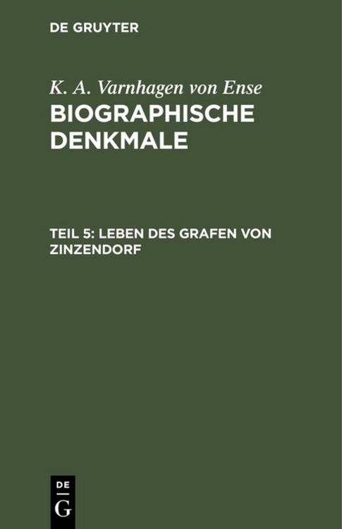 Produktbild: Leben des Grafen von Zinzendorf