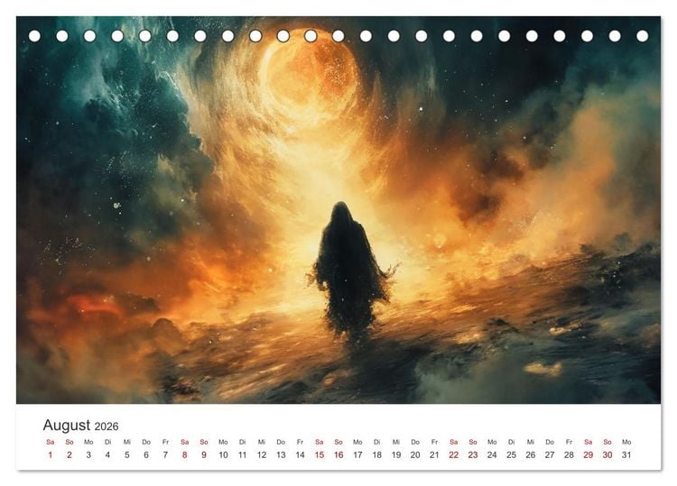 Produktbild: Das Reich der fl&uuml;sternden Schatten (Tischkalender 2026 DIN A5 quer), CALVENDO Monatskalender