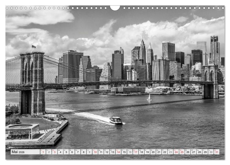 Produktbild: BROOKLYN BRIDGE Das Wahrzeichen von New York City (Wandkalender 2026 DIN A3 quer), CALVENDO Monatskalender