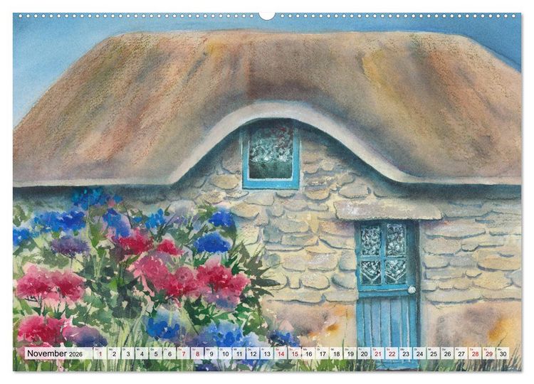 Produktbild: Frankreich Aquarelle (hochwertiger Premium Wandkalender 2026 DIN A2 quer), Kunstdruck in Hochglanz