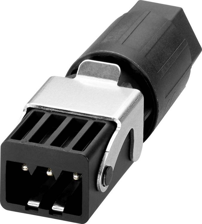 Produktbild: Phoenix Contact 1490382 Steckverbinder Gesamtpolzahl: 4 + PE 16 A, 10 A Schwarz 1 St.