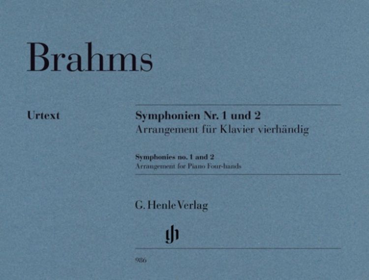 Produktbild: Johannes Brahms - Symphonien Nr. 1 und 2, Arrangement f&uuml;r Klavier zu vier H&auml;nden