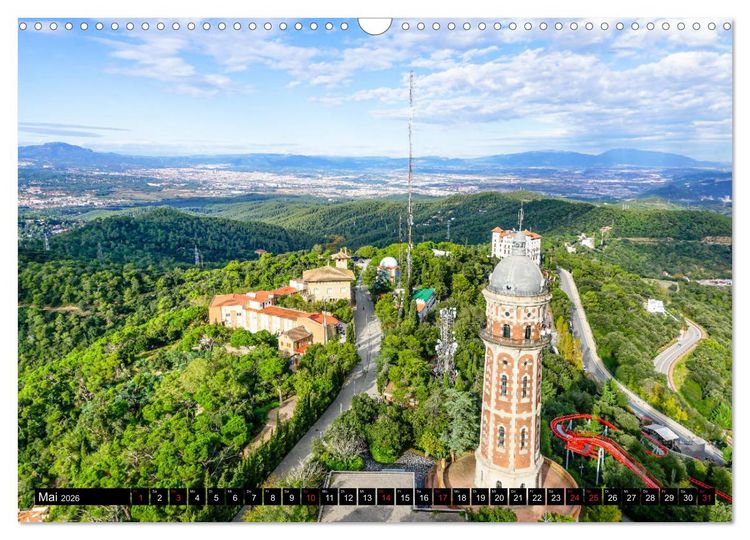 Produktbild: Barcelona - &Uuml;ber den D&auml;chern Kataloniens (Wandkalender 2026 DIN A3 quer), CALVENDO Monatskalender