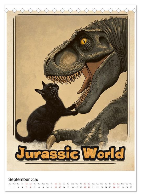 Produktbild: If Movies where full of Cats (Desk Calendar 2026 DIN A5 portrait), CALVENDO 12 Month DeskCalendar