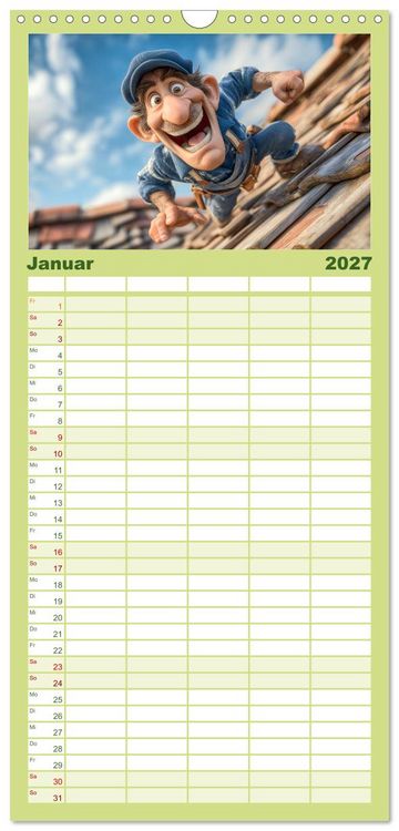Produktbild: Familienplaner 2027 - Kaffee, Kabel, Katastrophen mit 5 Spalten (Wandkalender, 21 x 45 cm) CALVENDO