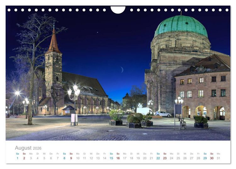Produktbild: N&uuml;rnberg - Stadt der Br&uuml;cken und Geschichte (Wandkalender 2026 DIN A4 quer), CALVENDO Monatskalender