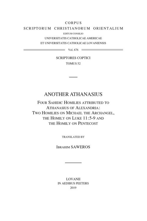 Produktbild: Another Athanasius. Four Sahidic Homilies Attributed to Athanasius of Alexandria