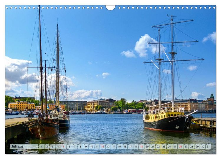 Produktbild: Stockholm - Maritime Ansichten (Wandkalender 2026 DIN A3 quer), CALVENDO Monatskalender