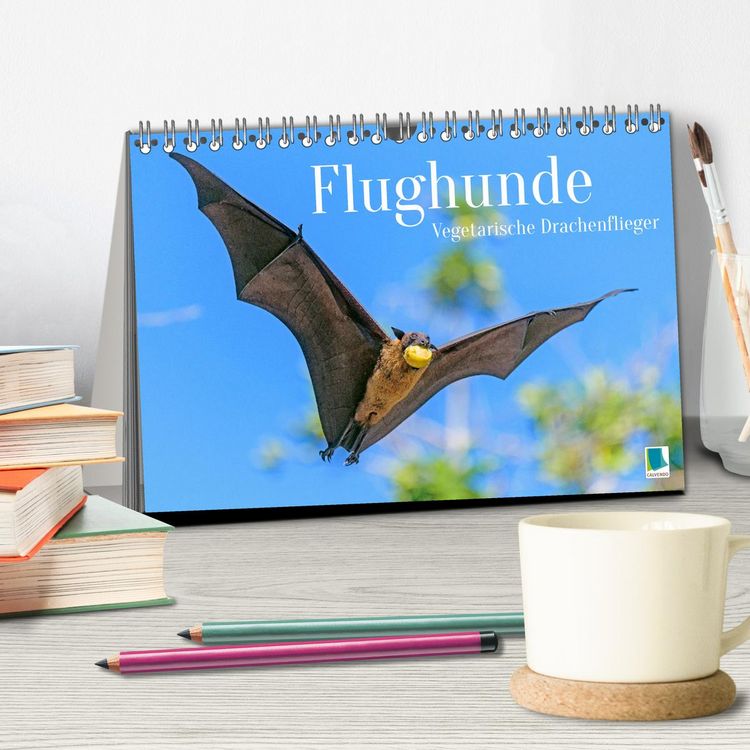 Produktbild: Flughunde: Vegetarische Drachenflieger (Tischkalender 2026 DIN A5 quer), CALVENDO Monatskalender